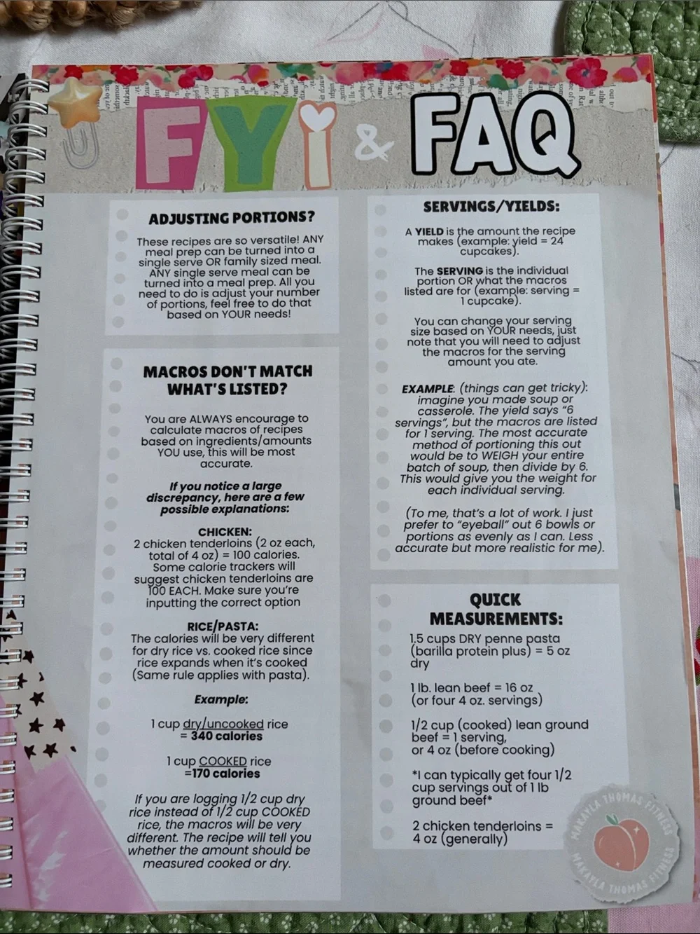 Fit & Fed Makayla Thomas color Cookbook
